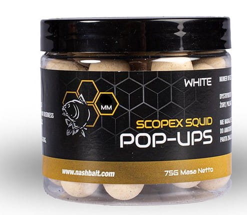 Nash Scopex Squid 2024 Pop Ups 20mm 75g White B6337