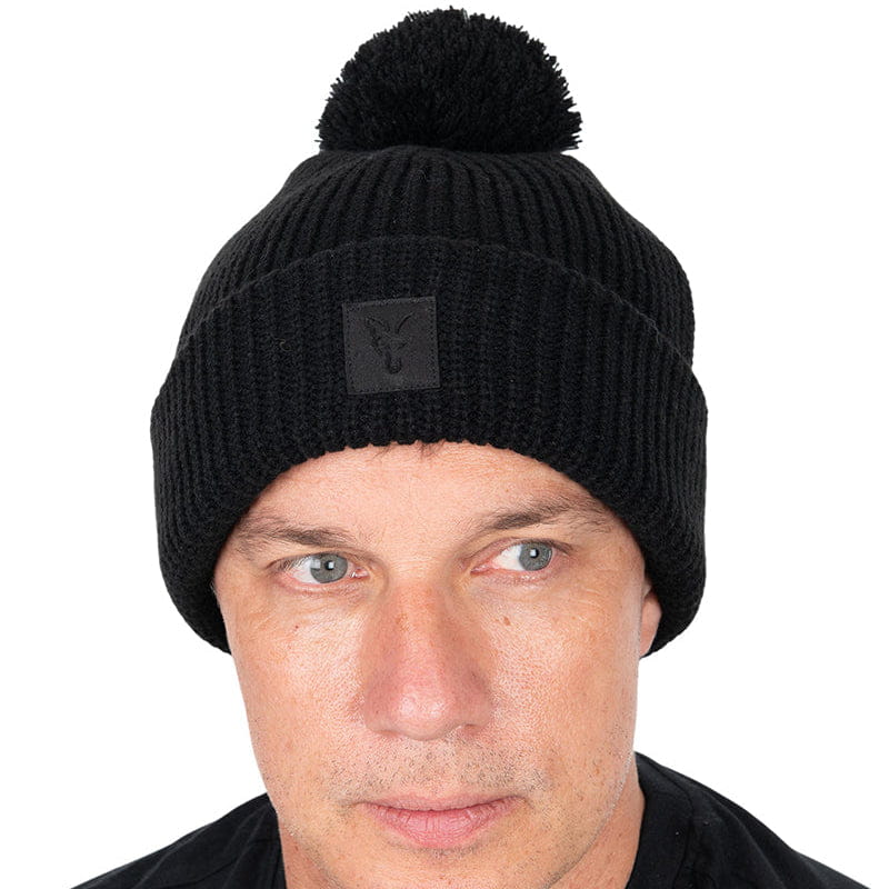 Fox HD Bobble Black, mütze, beanie, pompon, wolle, schwarz
