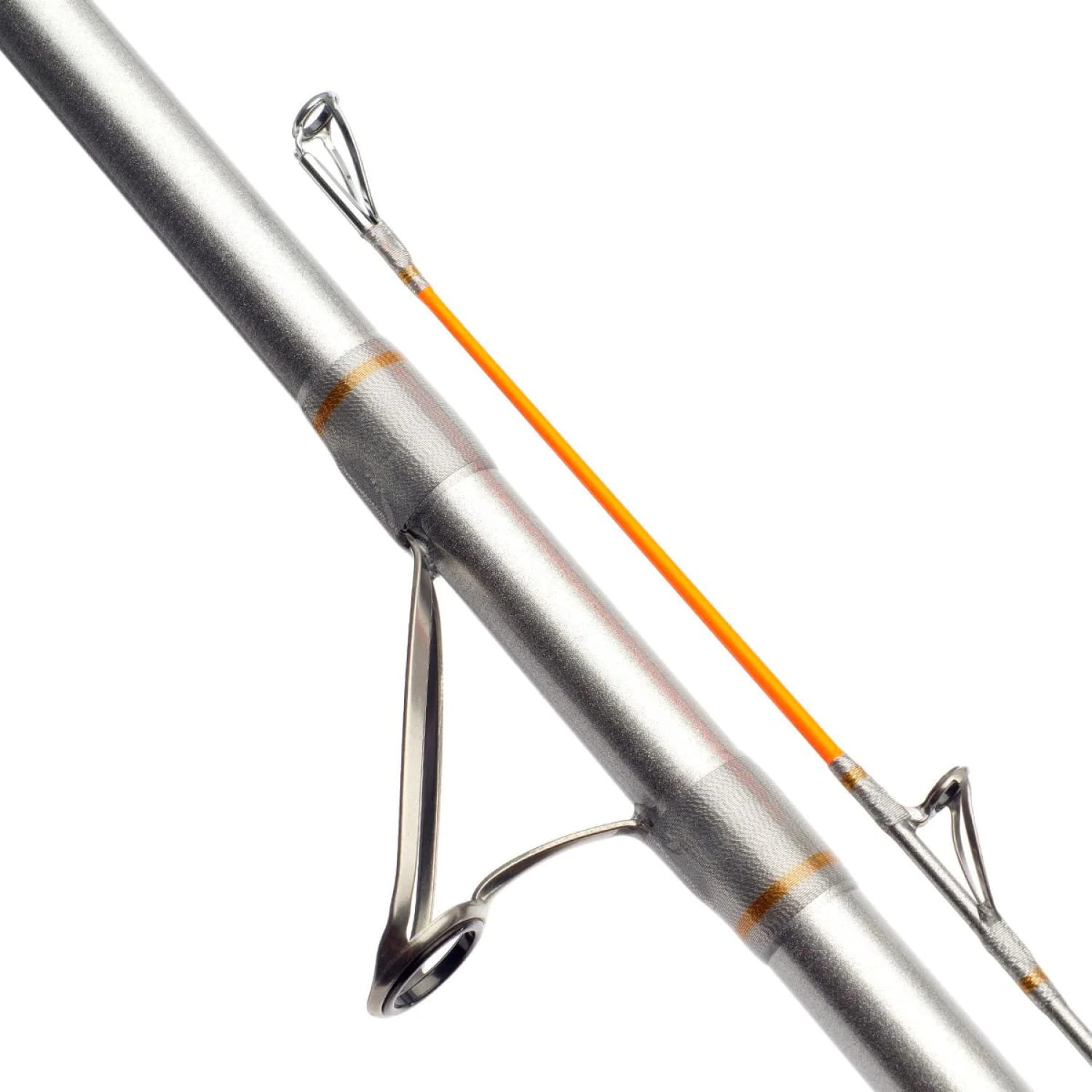 Daiwa Crosscast Surf 420cm 100-225g, Angelrute, Angelrutenringe, Metallringe, Silberfarben, Orange