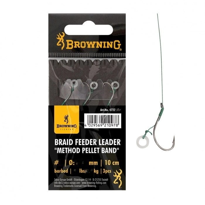 Browning Braid Feeder Leader MPB 6,4 kg 0,12 mm taille 8