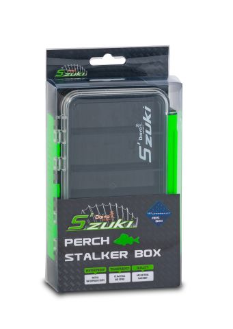 Doiyo Perch Stalker Box – Bild 3, Angelbox, Barschbox, Kunststoffbox, Schwarz-grün, Transparenter Deckel