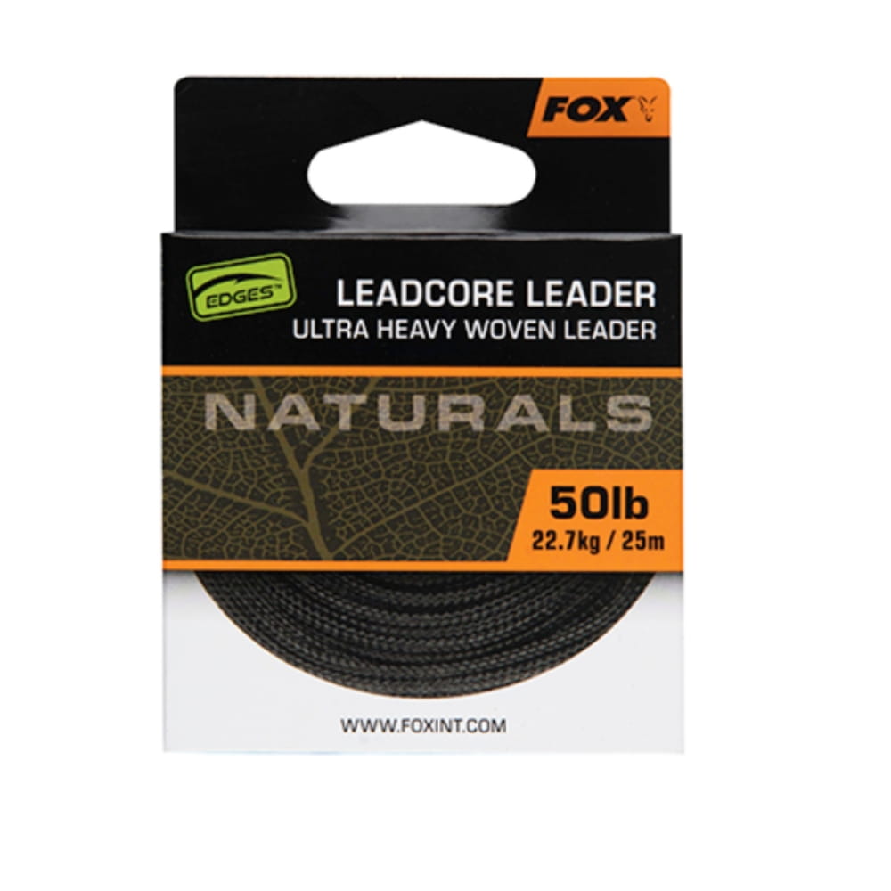 Fox-Edges-Naturals-Leadcore-25m-50lb-22-7kg-CAC822 Fox Naturals Leadcore 50 libbre 22,7 kg 25 m