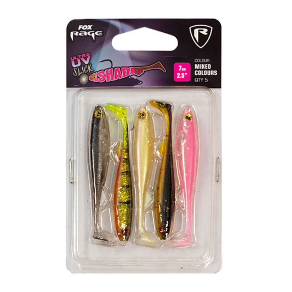Fox Rage Slick Shad 7 cm (2,5") UV Mixed Colour Lure Pack 5 Pieces Fox Rage Slick Shad 7 cm (2,5") UV Mixed Colour Lure Pack 5 Pieces
