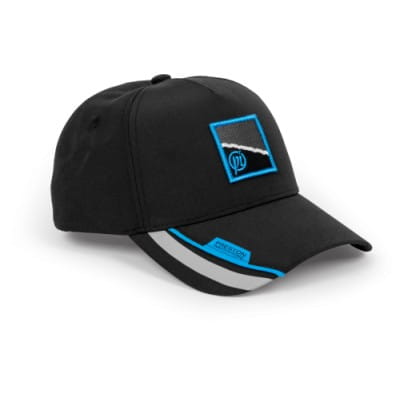 Kappe, Baseballcap, Schwarz, Panel-Streifen, Logo-Aufnäher