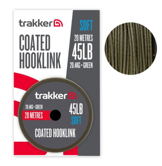 Trakker Soft Coated Hooklink 45 lbs 20,4 kg 20 метра