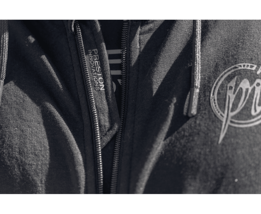  Hoodie,  Reißverschluss,  Print,  Logo,  Dunkelgrau