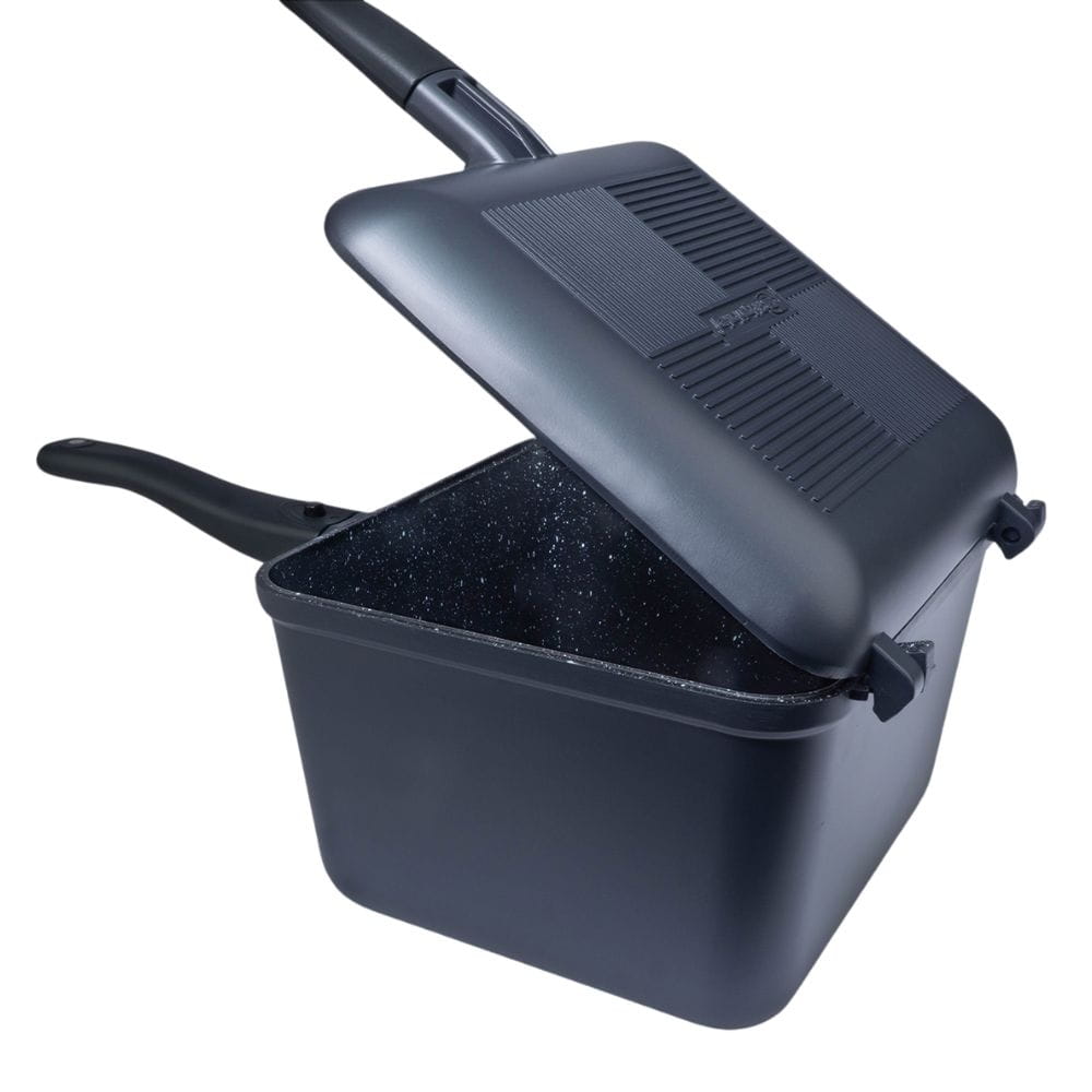 Ridge Monkey Connect Tiefe Pfanne und Grillplatte XL Granite Edition Kochtopf, Kochgeschirr