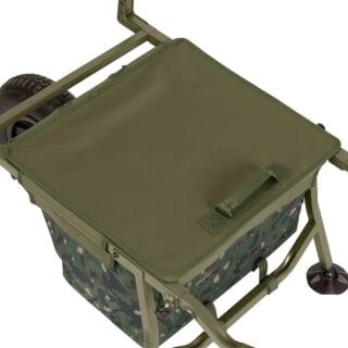 Hochlegetisch, Campingstuhl, Tragekiste, Military-Grün, Camouflage-Pattern