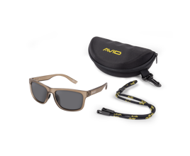 Sonnenbrille, Casual-Gläserrahmen, Beige Brille, Dunkle Gläser, Brillenetui