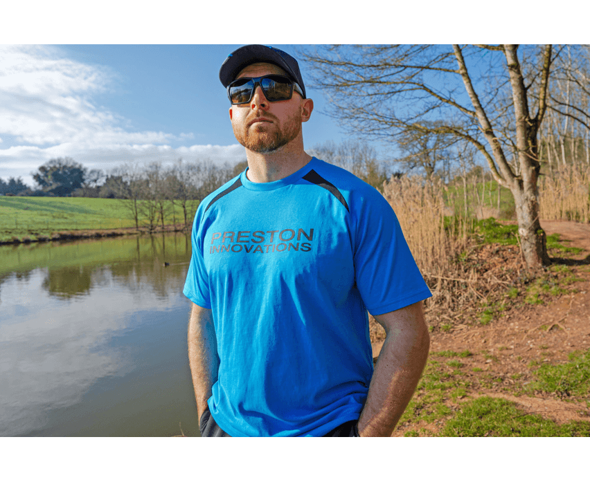 T-Shirt, Rundhals, Kurzarm, Blau, Preston Innovations