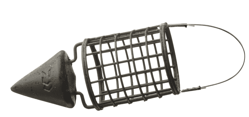 fishing lure, grub cage, metal cage, dreieckiges Gewicht, bleigewicht