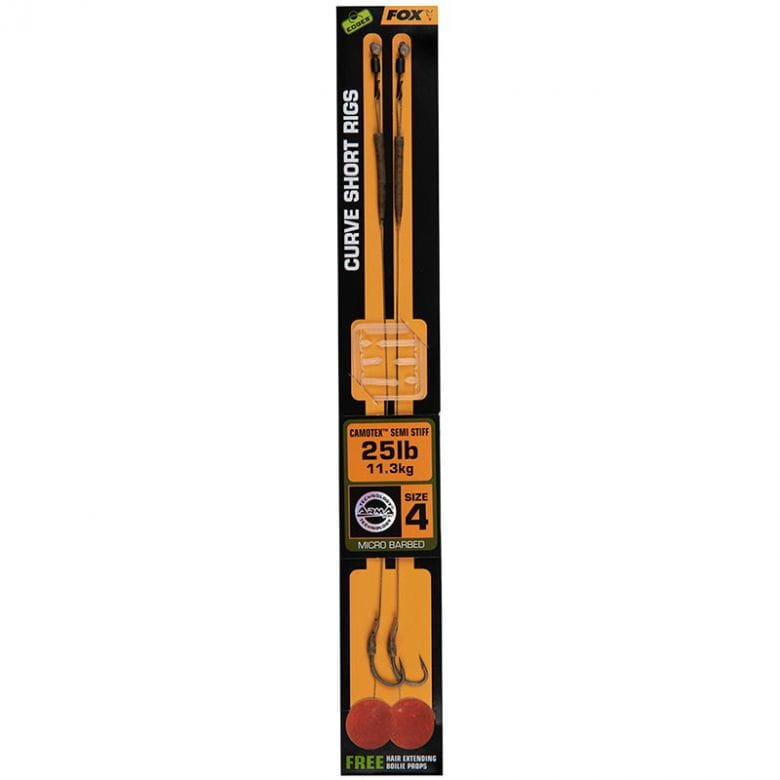 fox_ccr180 Fox Edges Curve Short Rig Hakengröße 4 25 lbs 2 Stück