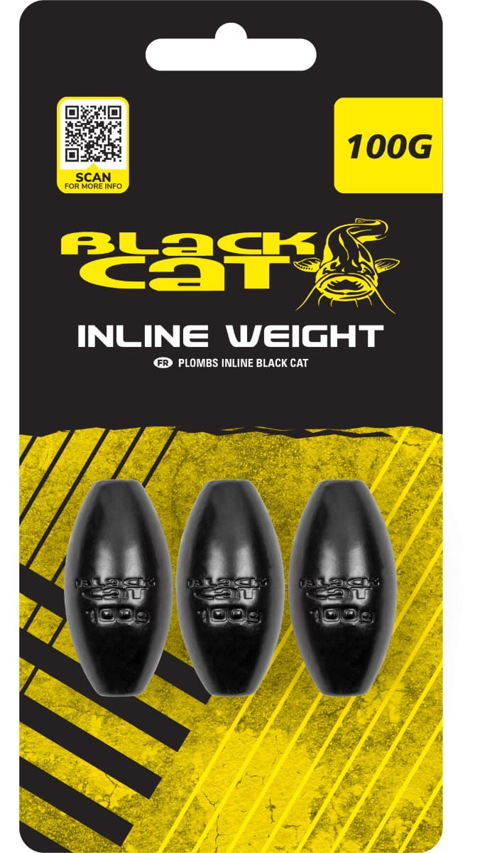 Black Cat Quick Change Inline Weights 100g 3 Stück – Bild 3, inline weight, plombs, cat weight, black, pearl