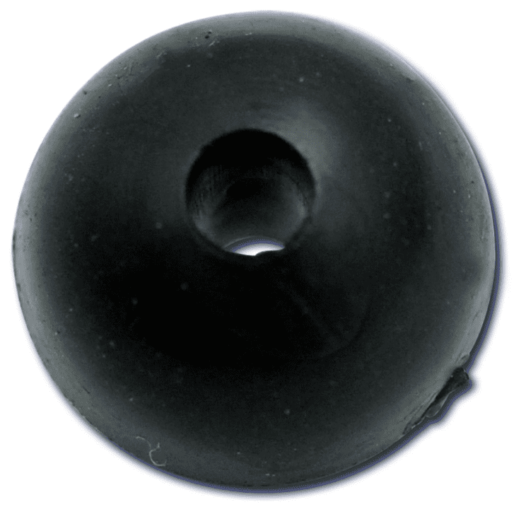 Black Cat Rubber Shock Bead 10 mm 10 Stück
