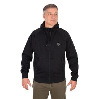 Fox Collection Zipped Hoody Black XXL – Bild 3, Hoodie, Pullover, Schwarz, Kängurutasche, Logo