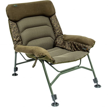 Solar C-Tech Recliner Chair Low – Bild 3, Feldstuhl, Klappstuhl, Kampingsessel, Muster-Grün, Transportrollen