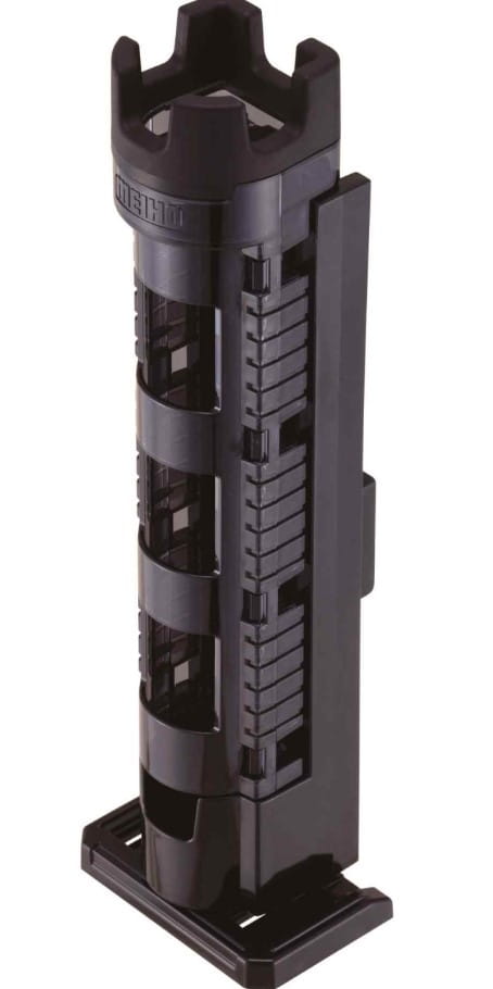 Meiho Rod Soporte BM-300 L Negro/Negro Portacañas Munition, Granate, Waffe