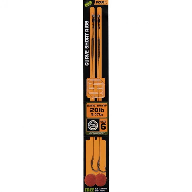 fox_ccr181 Amo corto Fox Edges Curve misura 6 20 lbs, confezione da 2