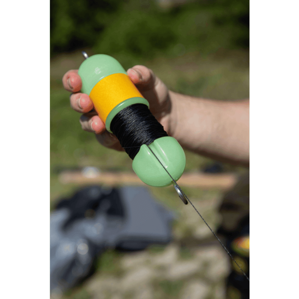 Angeln Rolle, Bobbin, Angelschnur, Handgriff, Grün Gelb