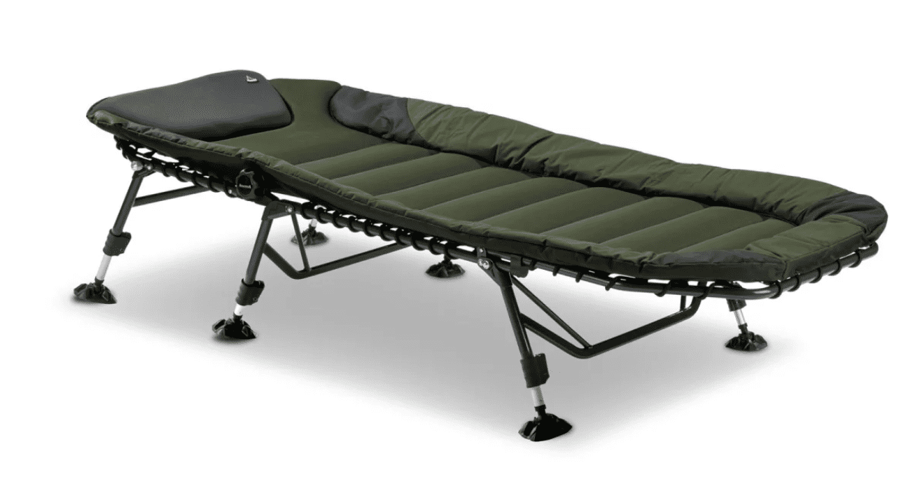 Campingbett, Feldbett, Klappbett, olivgrün, Auflage