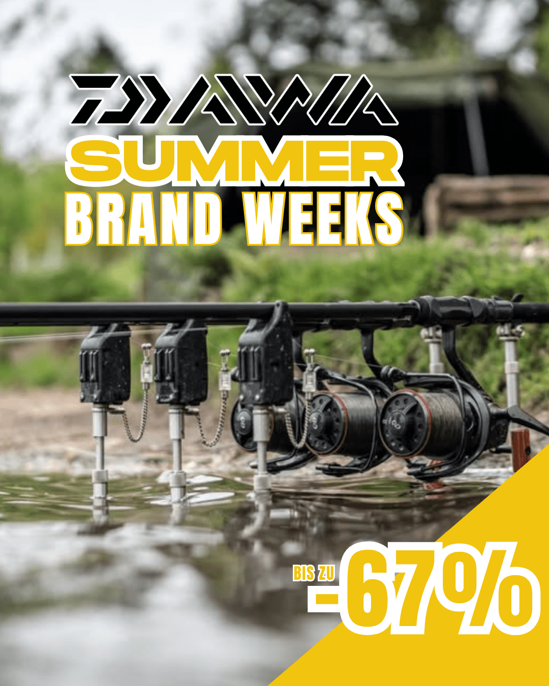 fishing gear, reels, fishing rod setup, spinning reels, waterfront