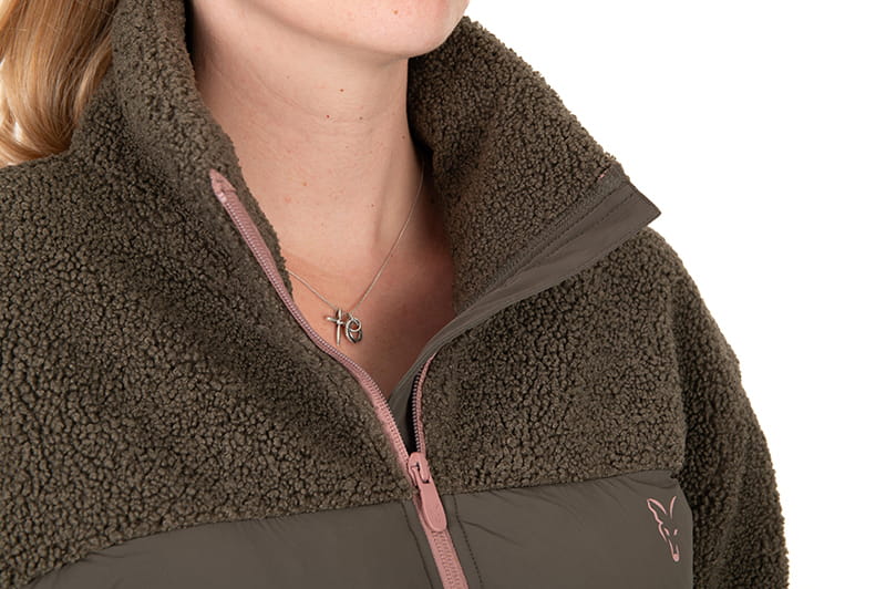 Fox Womens Explorer Hybrid Fleece Jacket L – Bild 5, fleece, Mantel, Reißverschluss, Kragen, braun