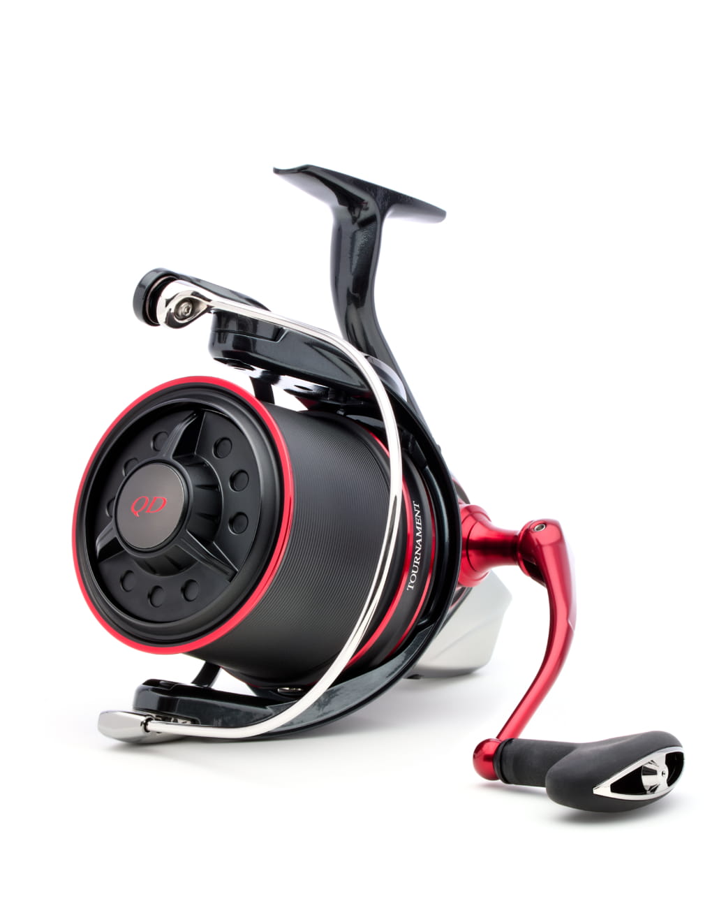 Angeln Reel, Spinnrolle, Angeln Ausrüstung, Metallic Red Accents, Schwarz/Rot, Kugellager, Spulen-Fassung