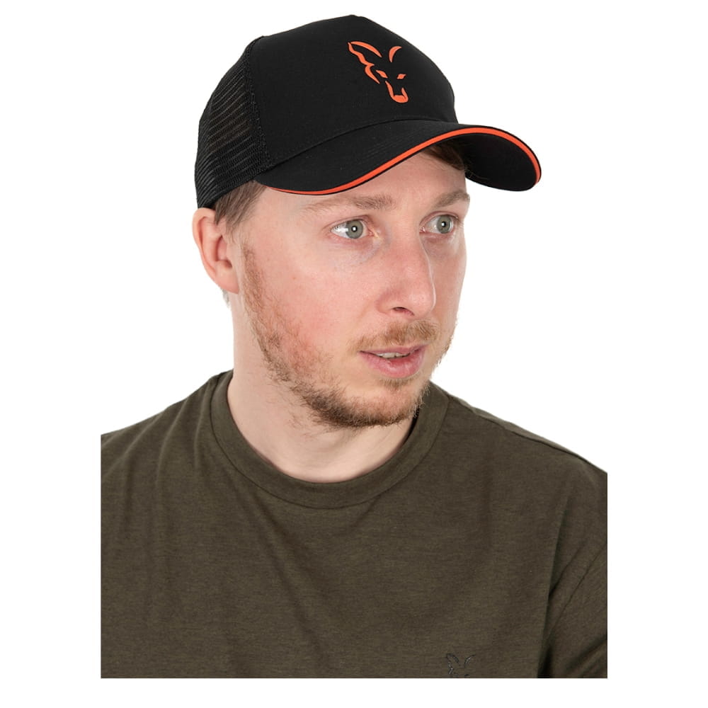 Casquette Trucker Fox Collection Noir & Orange