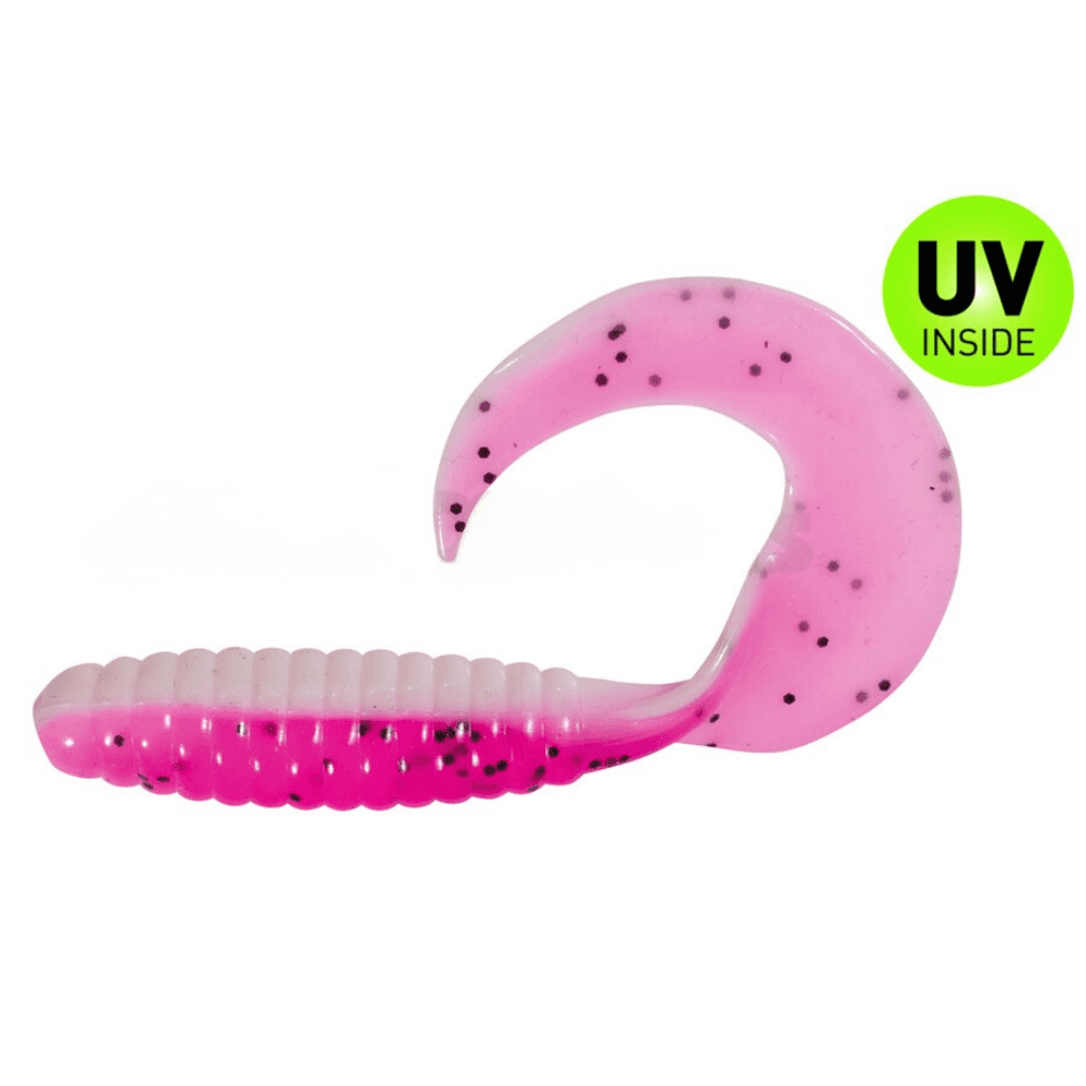 Anglerbait?, Weicher Köder, Pink, Gebogene Form, UV-Inside