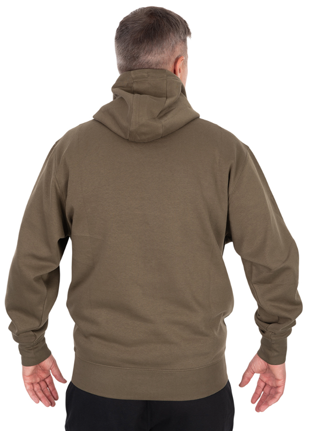 Fox Collection Pullover Hoody Green M – Bild 3, Hoodie, hooded sweatshirt, Rückenansicht, Langarm, Kaffbraun