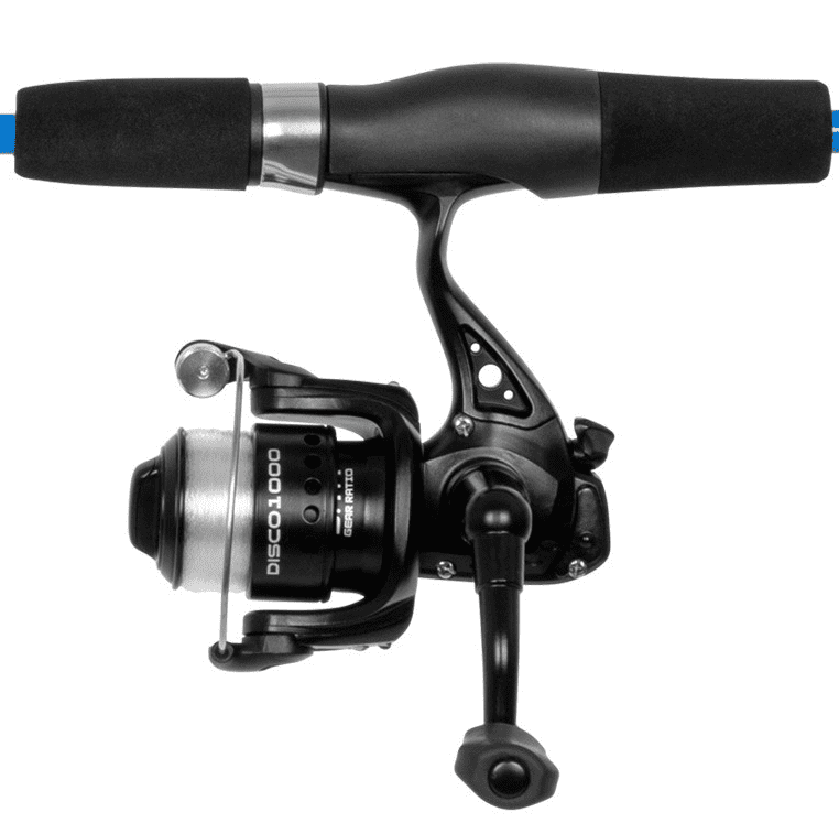 fishing reel, spinning reel, metall, schwarz, Rückenverstellung