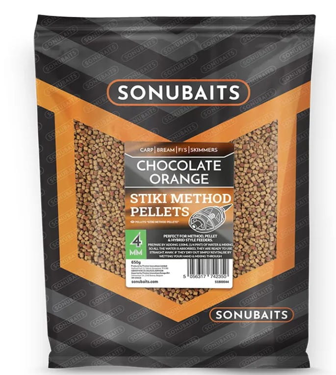 Sonubaits Stiki Method Pellets Chocolate Orange 4mm 650g