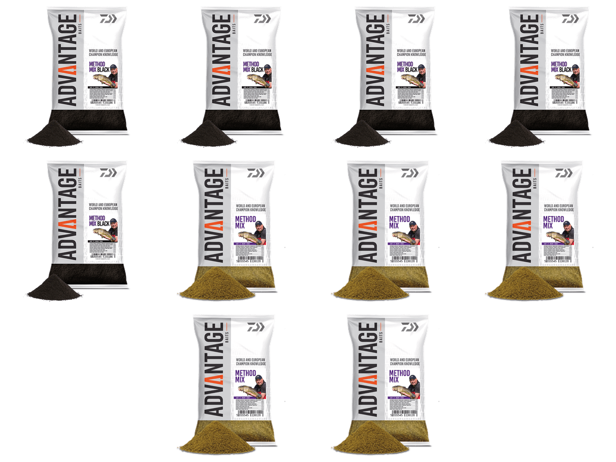 Kunstfutter, Advantage Baits, Bait Mix, Schwarzer Futterstock, Fischköder Pulver