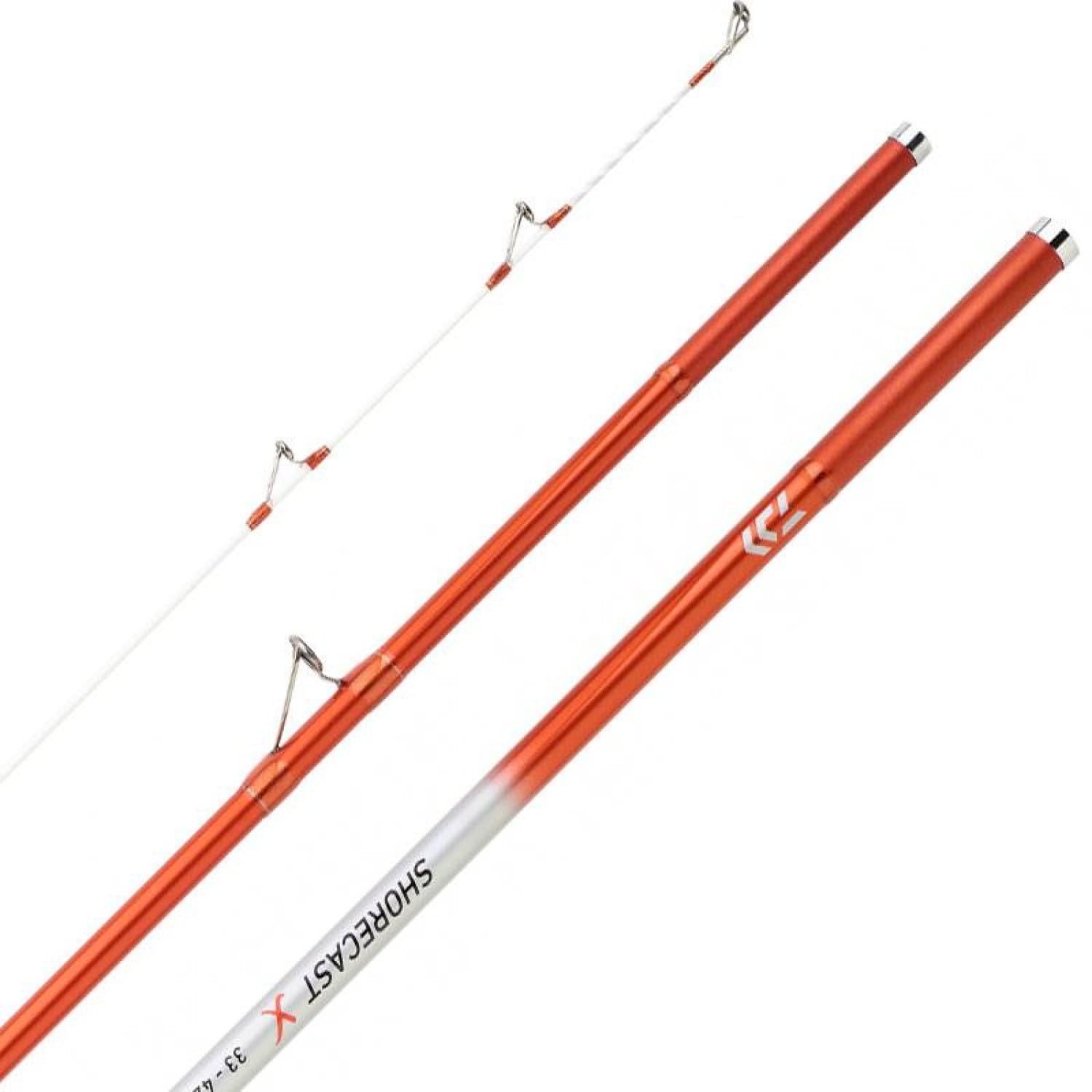 Daiwa Shorecast Surf-X Hybrid Tip 420cm 100-225g, Angelrute, orange-weiß, Angelrutenringe, Teleskoprute