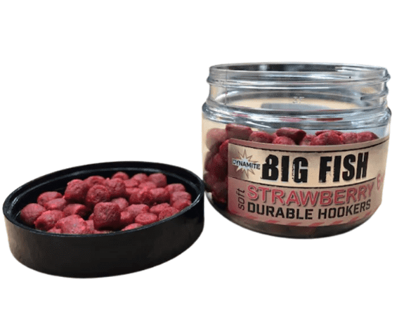dbbigfish Dynamite Baits Big Fish Mäkké pelety Odolné Hookers Jahoda
