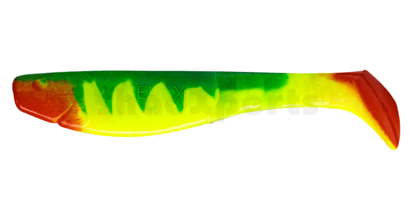 fluogelbzanderblauredtail Relax Kopyto-Classic 11 cm (4") Fluo Yellow / Zander Kék / Piros Tail / 2 db