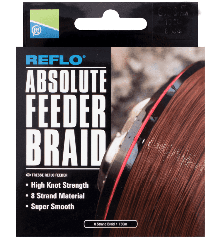 Preston Reflo Absolute Feeder Braid 0,10 mm 7,20 kg 150 m Braun