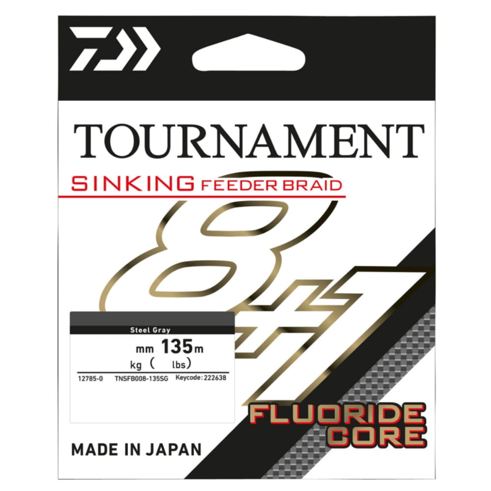 Daiwa Tournament Süllyedő Feeder Braid 8+1 0,12 mm 135 m Szürke Werbung, Plakat, Text