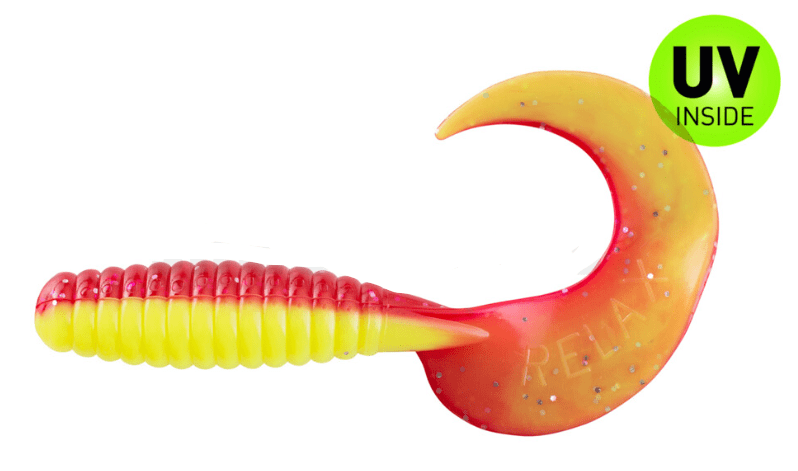 weiches Plastikmodell, Angellpinsel?, kurvenförmiger schwanz, Zweifarbig, UV-Innenliebe