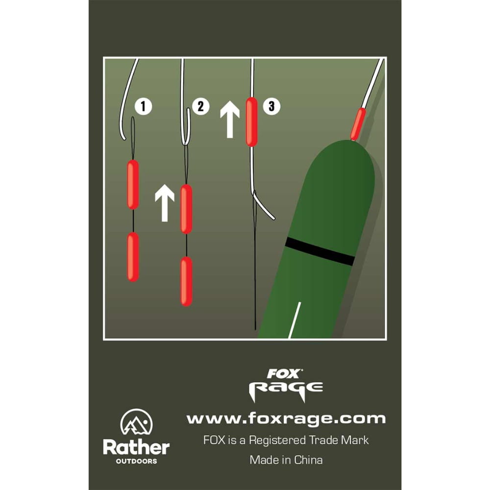 Fox Rage Predator Float Stops Red x20