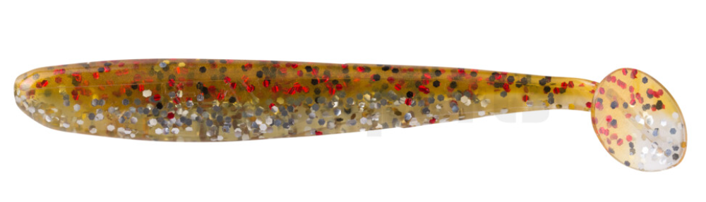 Relax Bass Shad 13 cm (4,5") Klar Silber Glitter Olivebraun Glitter 10 Stück