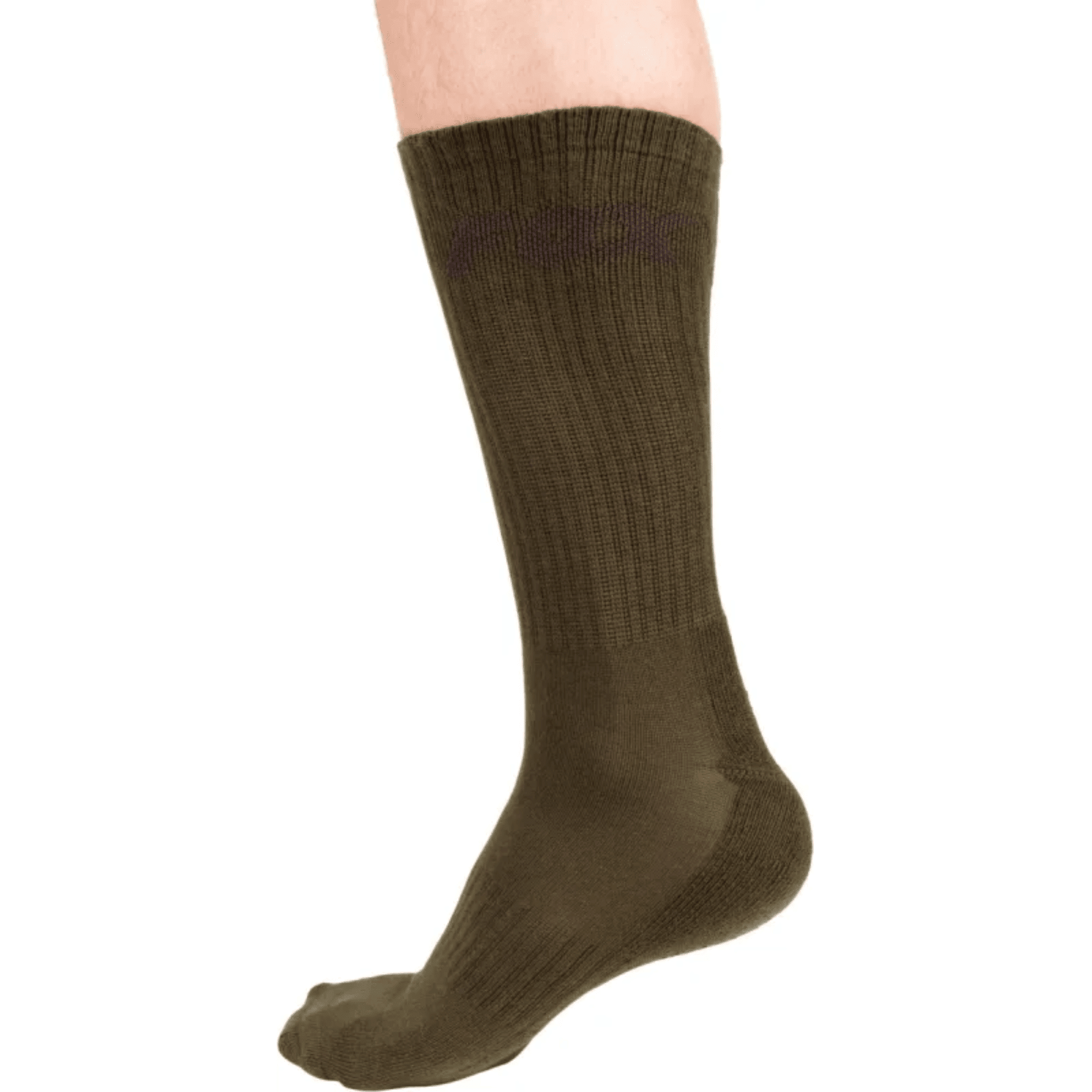 Kniekniestock, Olivegrün, Socken, Kniestrumpf, Rippstruktur