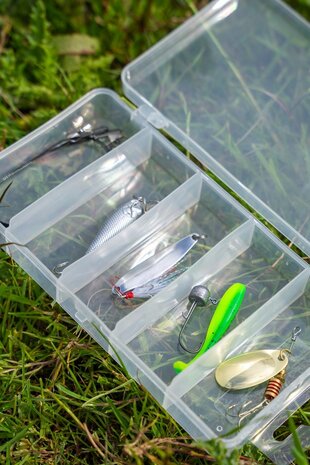 Zebco Target Fish Light Spin Kit, Angelkoffer, Halterung, Kunststoffbox, Haken, Köder