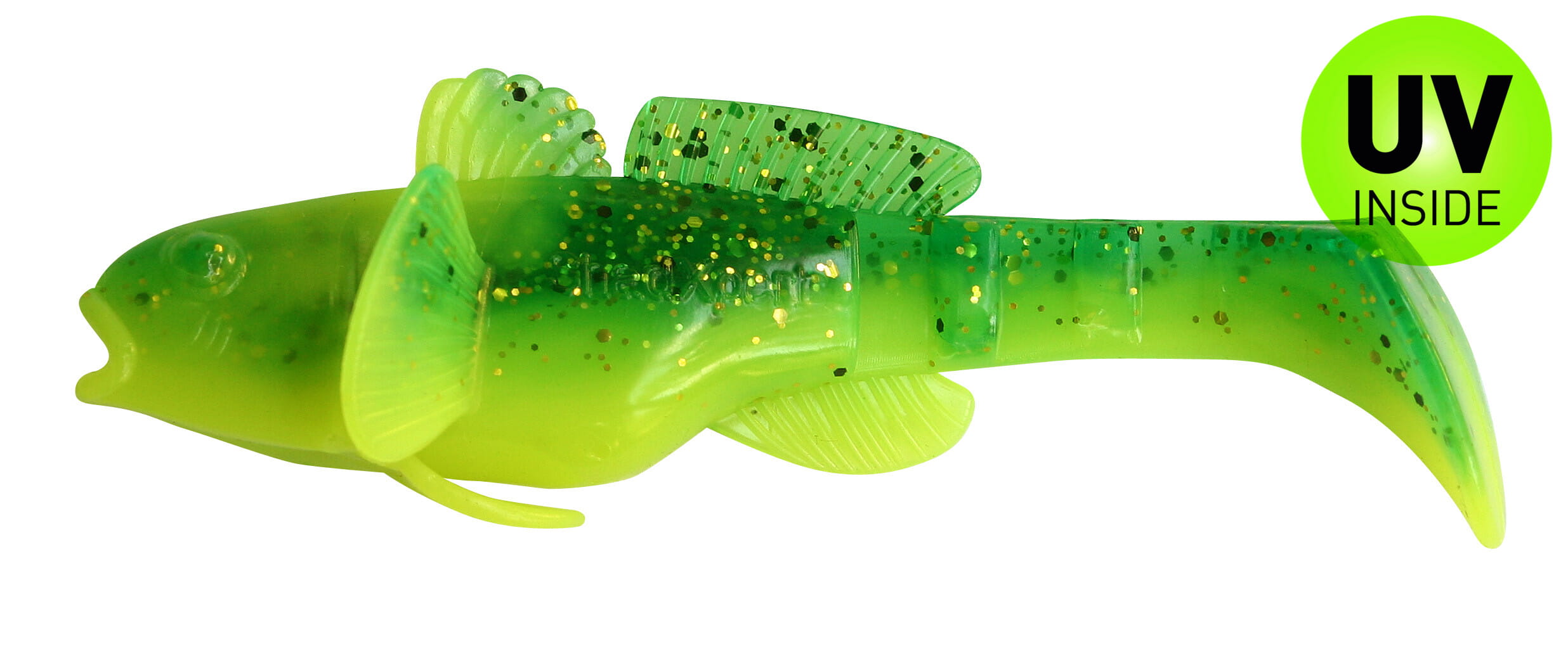 SX Bullhead Schwarzmeergrundel 10,5 cm (3,5") Fluogelb Grün-Glitter 2 Stück SX Bullhead Schwarzmeergrundel 10,5 cm (3,5") Fluogelb Grün-Glitter 2 Stück
