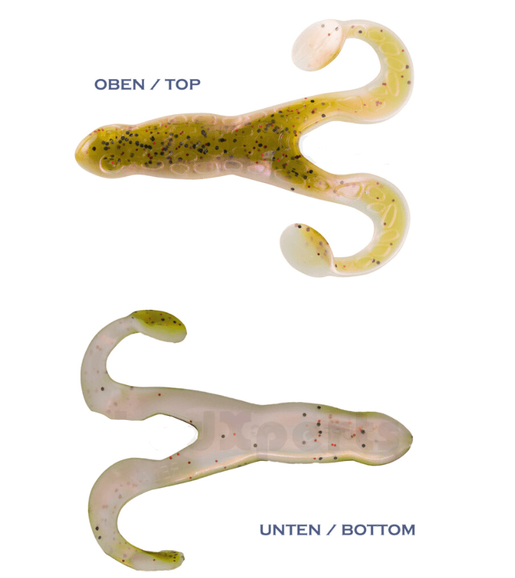 Gummi-Wurm, Softbait, Angelköder, Durchsichtig, Punktmuster