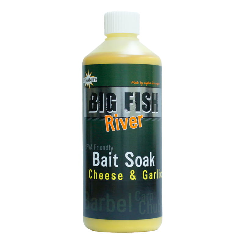 Dynamite Baits Big Fish River Liquid Soak Cheese & Garlic 500ml