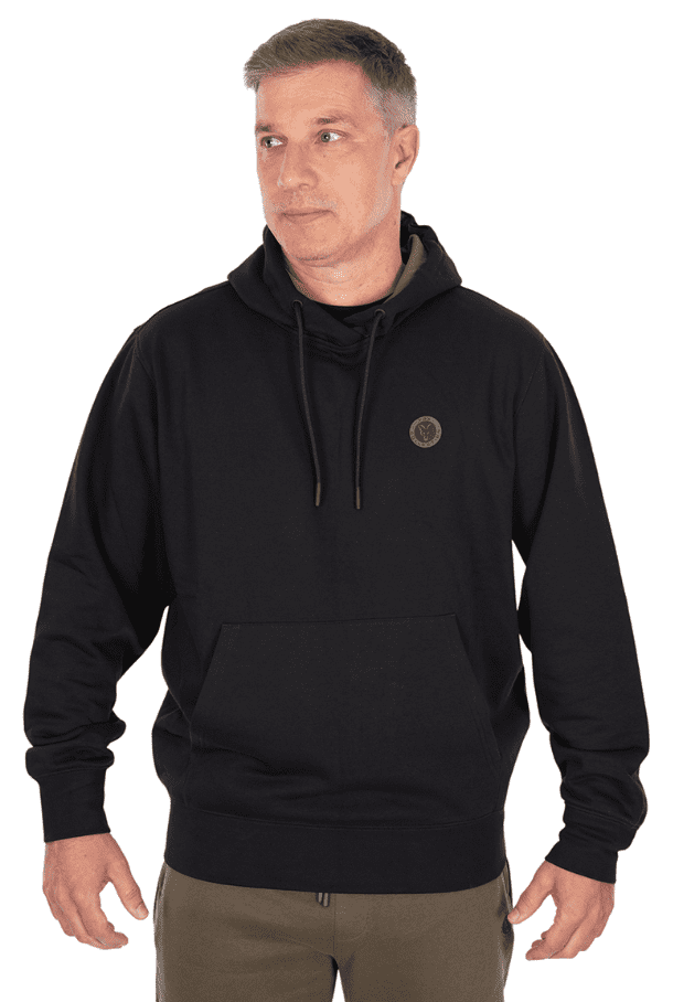 Fox Collection Pullover Hoody Black M, Kapuzenpullover, Schwarz, Hoodie, Vorne Tasche, Kordelzug