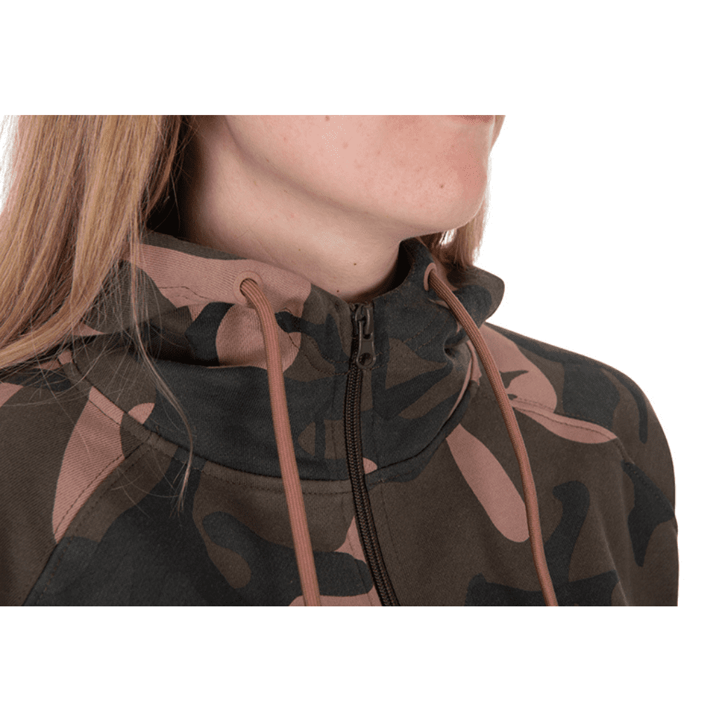 camouflage, hoodie, Reißverschluss, Kordelzug, Kragen