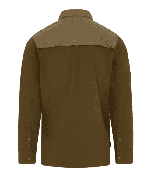 Hemd, Langarm, Khaki, Rückenansicht, Schulterstege