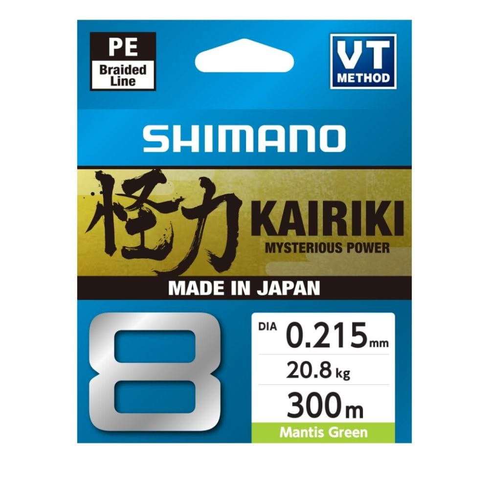 Shimano Kairiki 8-Tresse 0,215mm 300m 20,8kg Vert Mante